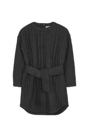 YOKO Winter Black Quilted - Long Sleeve Dress